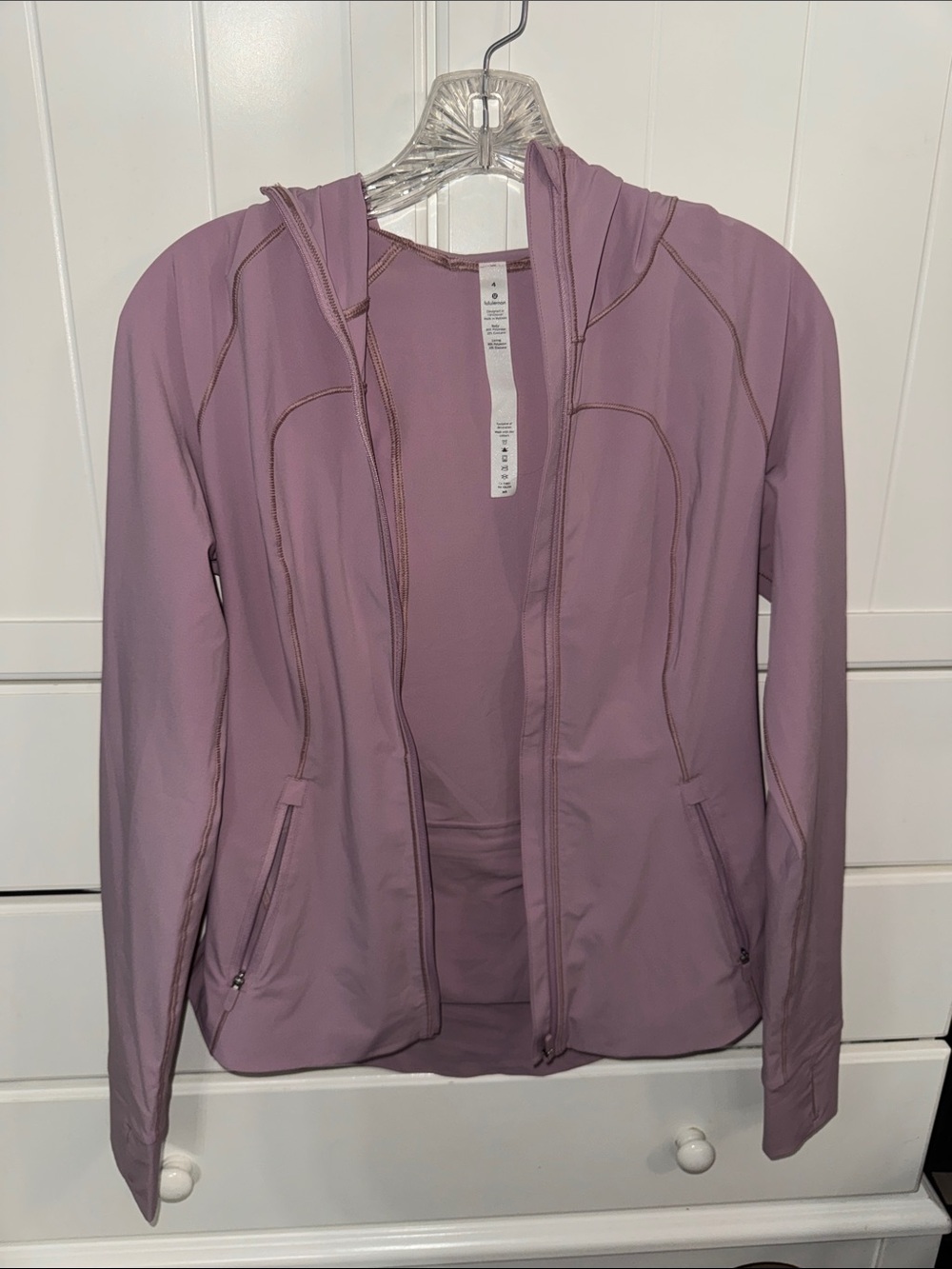 lululemon athletica mauve hooded utility jacket